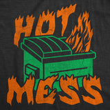 Womens Funny T Shirts Hot Mess Dumpster Fire Sarcastic Graphic Novelty Tee for Ladies