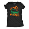 Womens Funny T Shirts Hot Mess Dumpster Fire Sarcastic Graphic Novelty Tee for Ladies