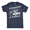 Mens Funny T Shirts Houston We Have A Party Sarcastic Fourth Of July Space Graphic Novelty Tee for Men