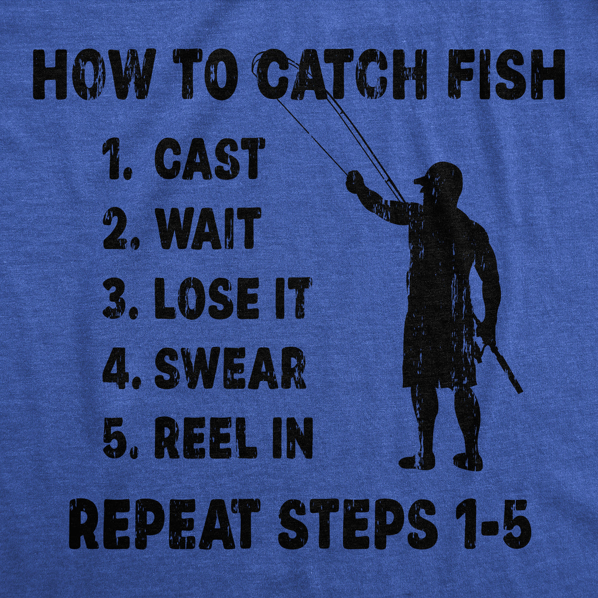 Mens Funny T Shirts How to Catch Fish Checklist Sarcastic Fishing Graphic Novelty Tee for Men