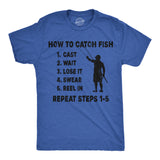 Mens Funny T Shirts How to Catch Fish Checklist Sarcastic Fishing Graphic Novelty Tee for Men