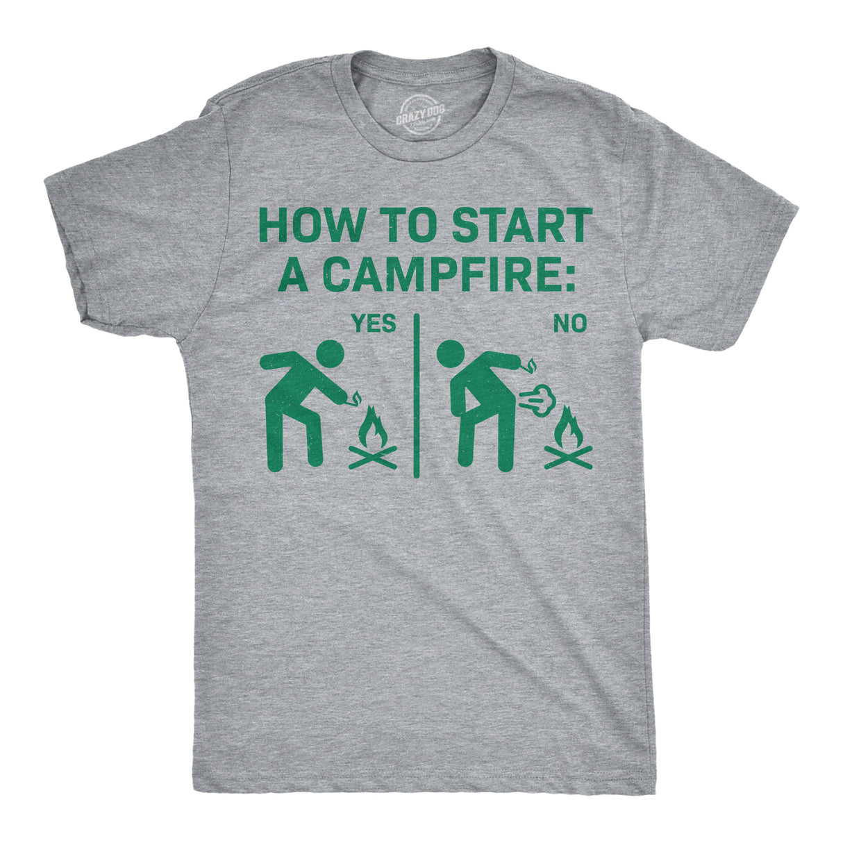 Mens Funny T Shirts How to Start A Campfire Sarcastic Camping Graphic Novelty Tee for Men