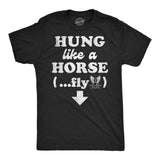 Mens Funny T Shirts Hung Like A Horse Fly Sarcastic Graphic Novelty Tee for Men