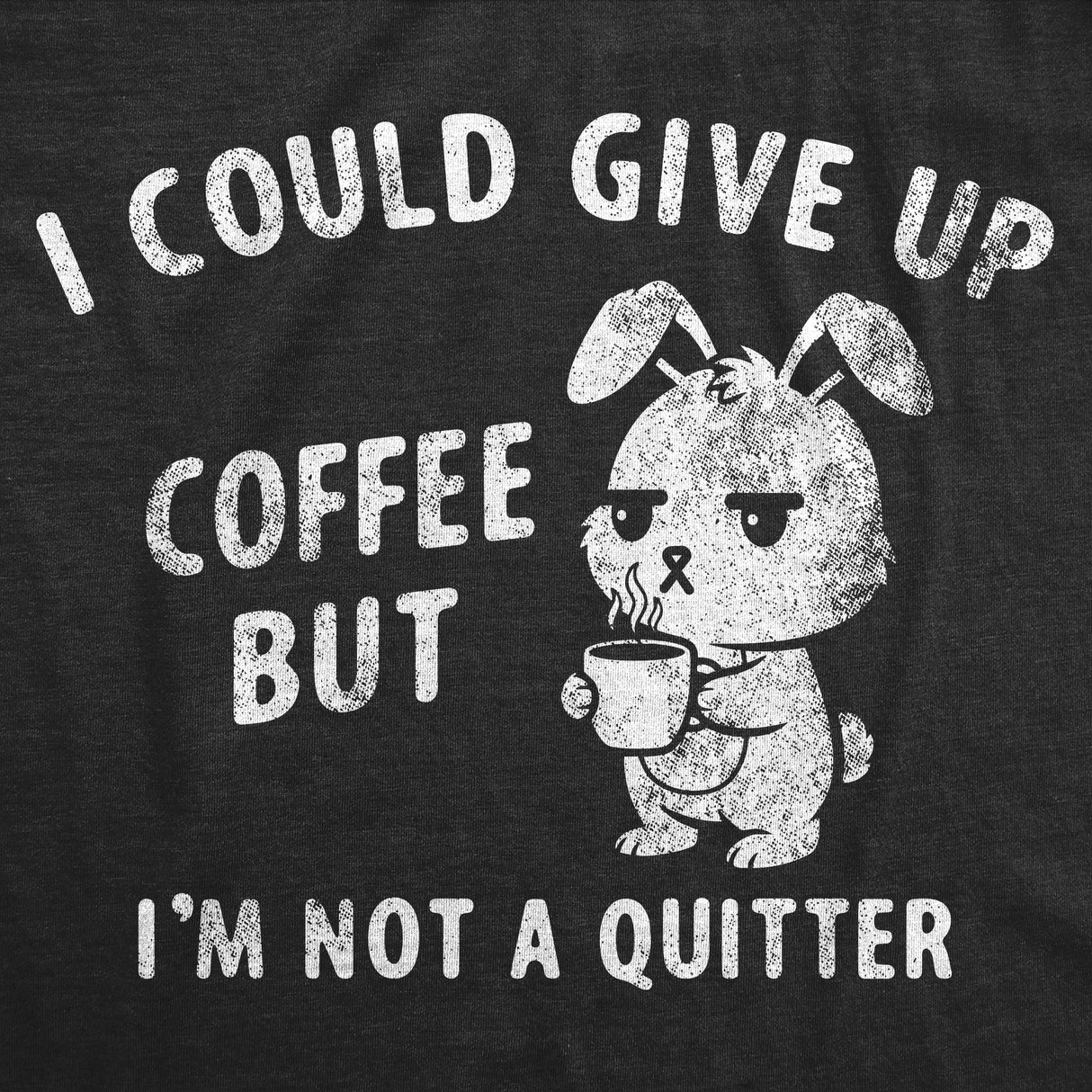 Womens Funny T Shirts I Could Give Up Coffee But Im Not A Quitter Sarcastic Graphic Novelty Tee For Ladies