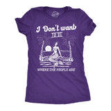 Womens Funny T Shirts I Dont Want to Be Where The People Are Sarcastic Mermaid Graphic Novelty Tee for Ladies