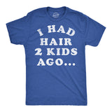 Mens Funny T Shirts I Had Hair Two Kids Ago Sarcastic Bald Graphic Novelty Fathers Day Tee for Men