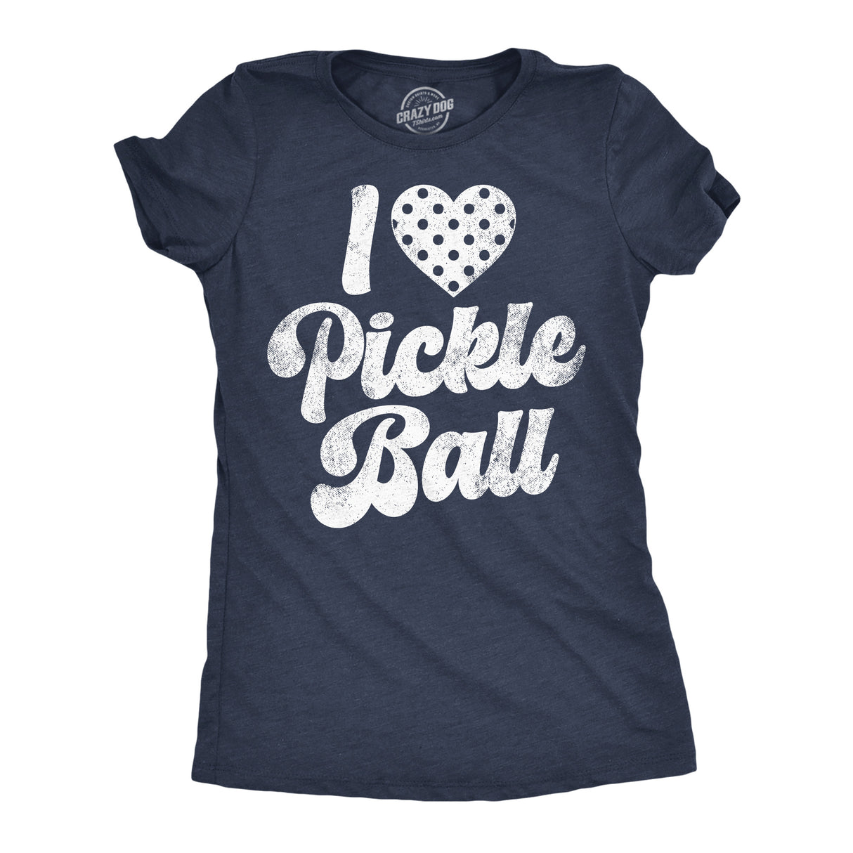 Womens Funny T Shirts I Heart Pickleball Sarcastic Graphic Novelty Tee For Ladies