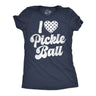 Womens Funny T Shirts I Heart Pickleball Sarcastic Graphic Novelty Tee For Ladies