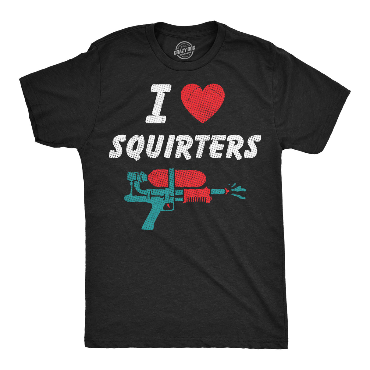 Mens Funny T Shirts I Heart Squirters Sarcastic Water Gun Graphic Novelty Sex Joke Tee For Men