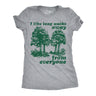 Womens Funny T Shirts I Like Long Walks Away From Everyone Sarcastic Graphic Novelty Tee for Ladies