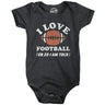 I Love Football Or so Im Told Baby Bodysuit Funny Sarcastic Graphic Novelty Jumper for Infants