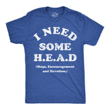 Mens Funny T Shirts I Need Some Head Hugs Encouragement and Devotion Sarcastic Novelty Tee for Men