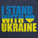 Mens Funny T Shirts I Stand With Ukraine Awesome Ukrainian Support Graphic Novelty Tee for Men