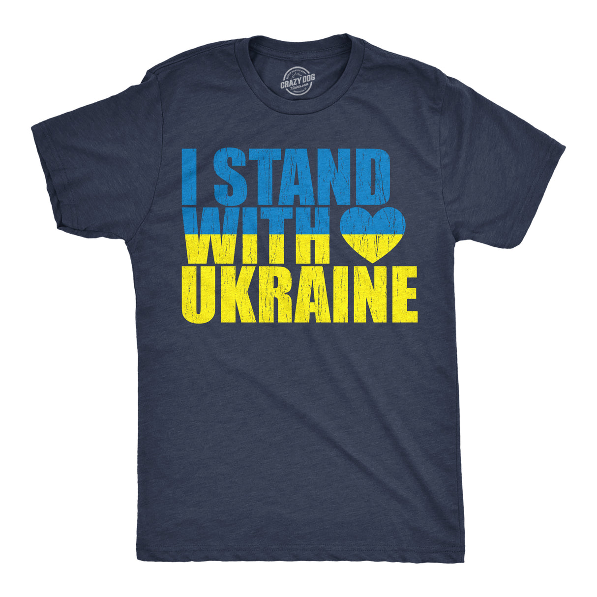 Mens Funny T Shirts I Stand With Ukraine Awesome Ukrainian Support Graphic Novelty Tee for Men