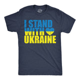 Mens Funny T Shirts I Stand With Ukraine Awesome Ukrainian Support Graphic Novelty Tee for Men