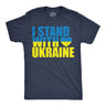 Mens Funny T Shirts I Stand With Ukraine Awesome Ukrainian Support Graphic Novelty Tee for Men