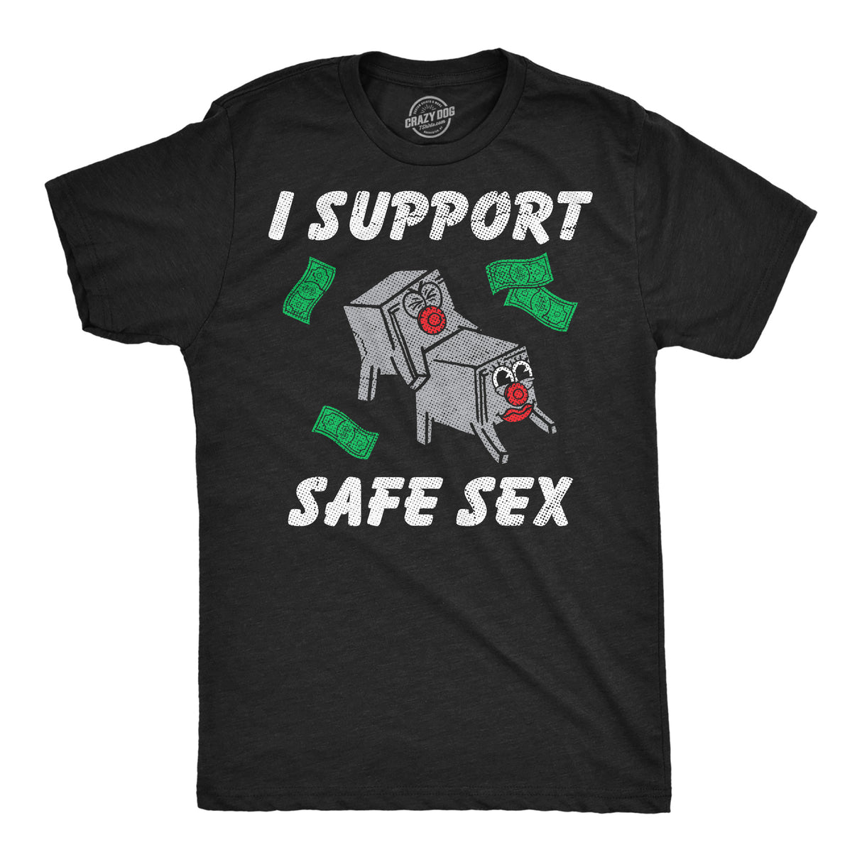 Mens Funny T Shirts I Support Safe Sex Sarcastic Graphic Novelty Tee for Men