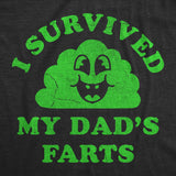 I Survived My Dads Farts Baby Bodysuit Funny Sarcastic Graphic Novelty Jumper for Infants