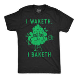 Mens Funny T Shirts I Waketh I Baketh Sarcastic 420 Graphic Novelty Tee for Men