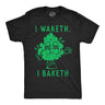 Mens Funny T Shirts I Waketh I Baketh Sarcastic 420 Graphic Novelty Tee for Men