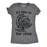 Womens Funny T Shirts Id Like to Spiral Into Control for Once Sarcastic Graphic Novelty Tee for Ladies