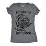 Womens Funny T Shirts Id Like to Spiral Into Control for Once Sarcastic Graphic Novelty Tee for Ladies