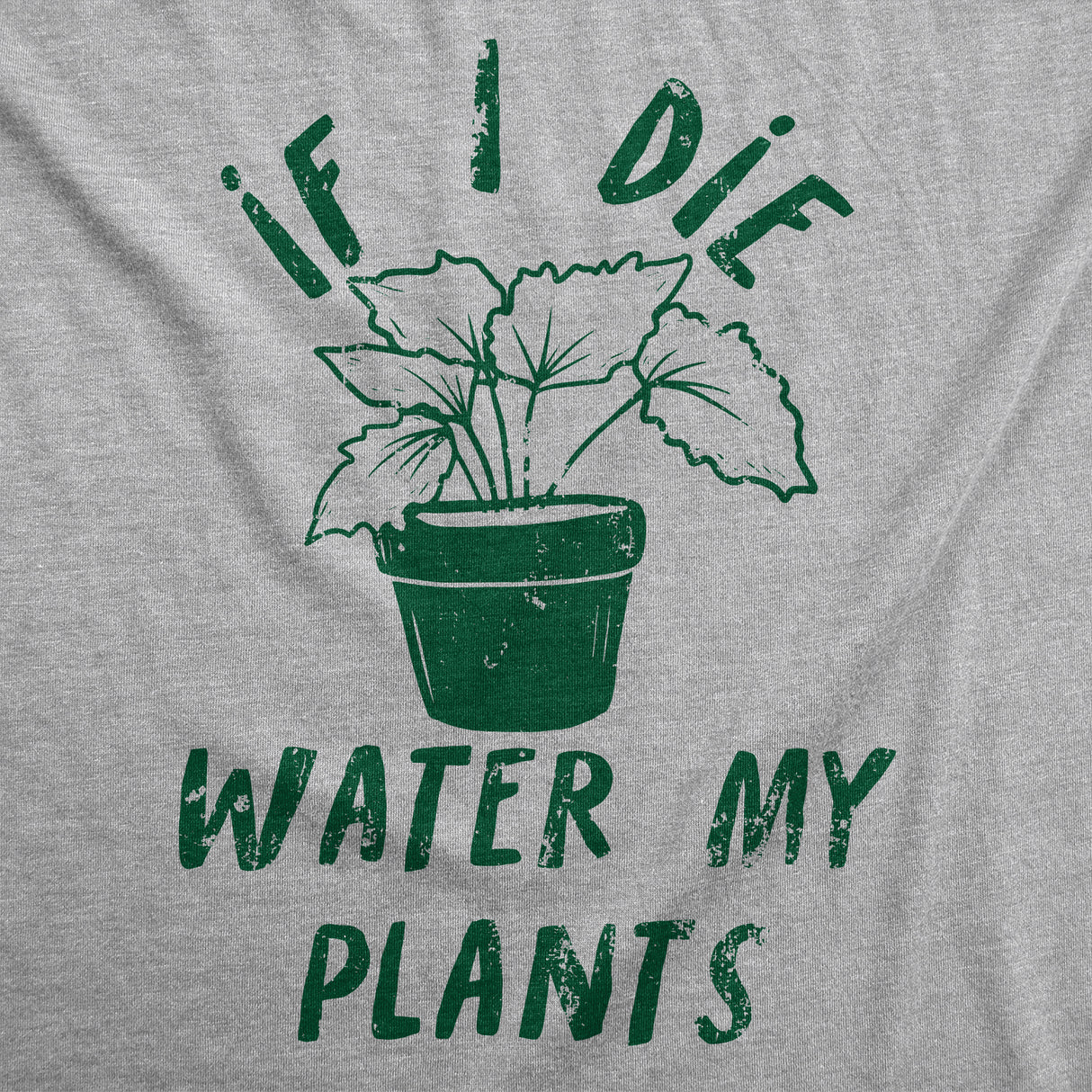 Womens Funny T Shirts If I Die Water My Plants Sarcastic Graphic Novelty Tee for Ladies