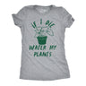 Womens Funny T Shirts If I Die Water My Plants Sarcastic Graphic Novelty Tee for Ladies