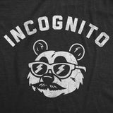 Mens Funny T Shirts Incognito Panda Sarcastic Animal Graphic Novelty Tee for Men