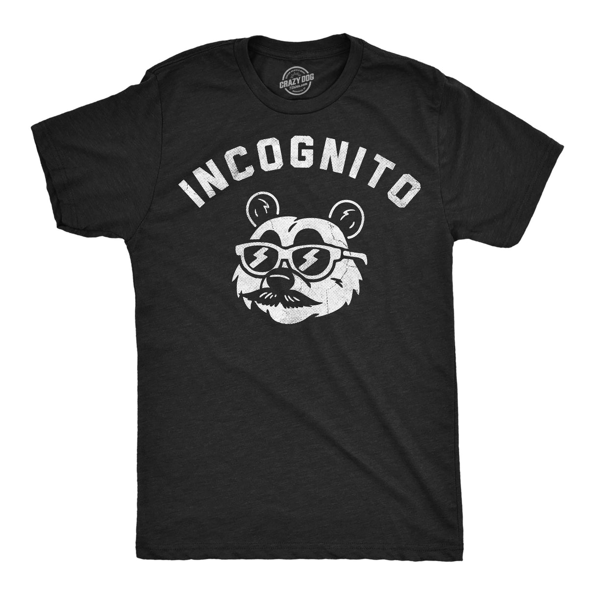 Mens Funny T Shirts Incognito Panda Sarcastic Animal Graphic Novelty Tee for Men