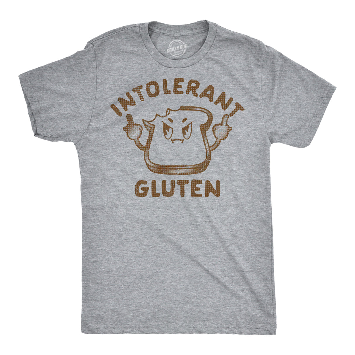 Mens Funny T Shirts Intolerant Gluten Sarcastic Food Graphic Novelty Tee for Men