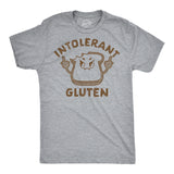 Mens Funny T Shirts Intolerant Gluten Sarcastic Food Graphic Novelty Tee for Men