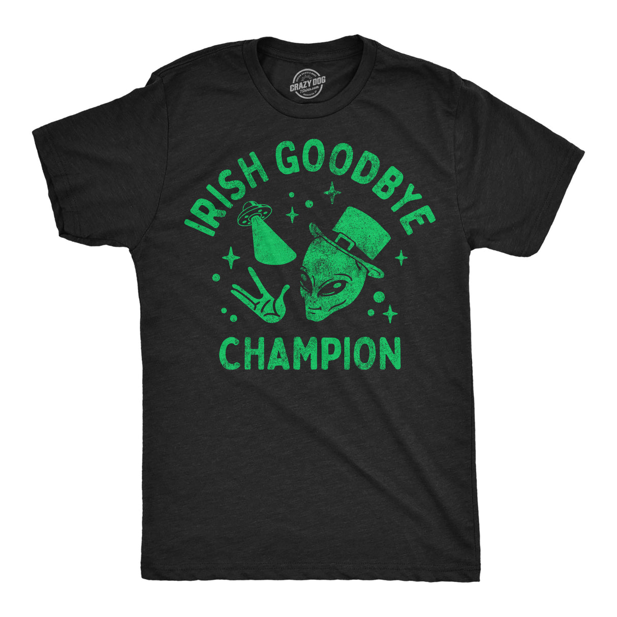 Mens Funny T Shirts Irish Goodbye Champion Sarcastic St Patricks Day Graphic Novelty Tee for Men