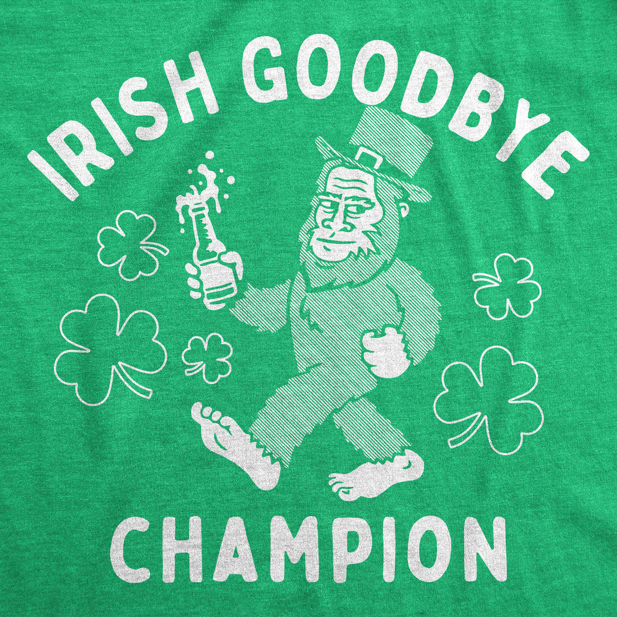 Mens Funny T Shirts Irish Goodbye Champion Sarcastic St Patricks Day Graphic Novelty Tee for Men