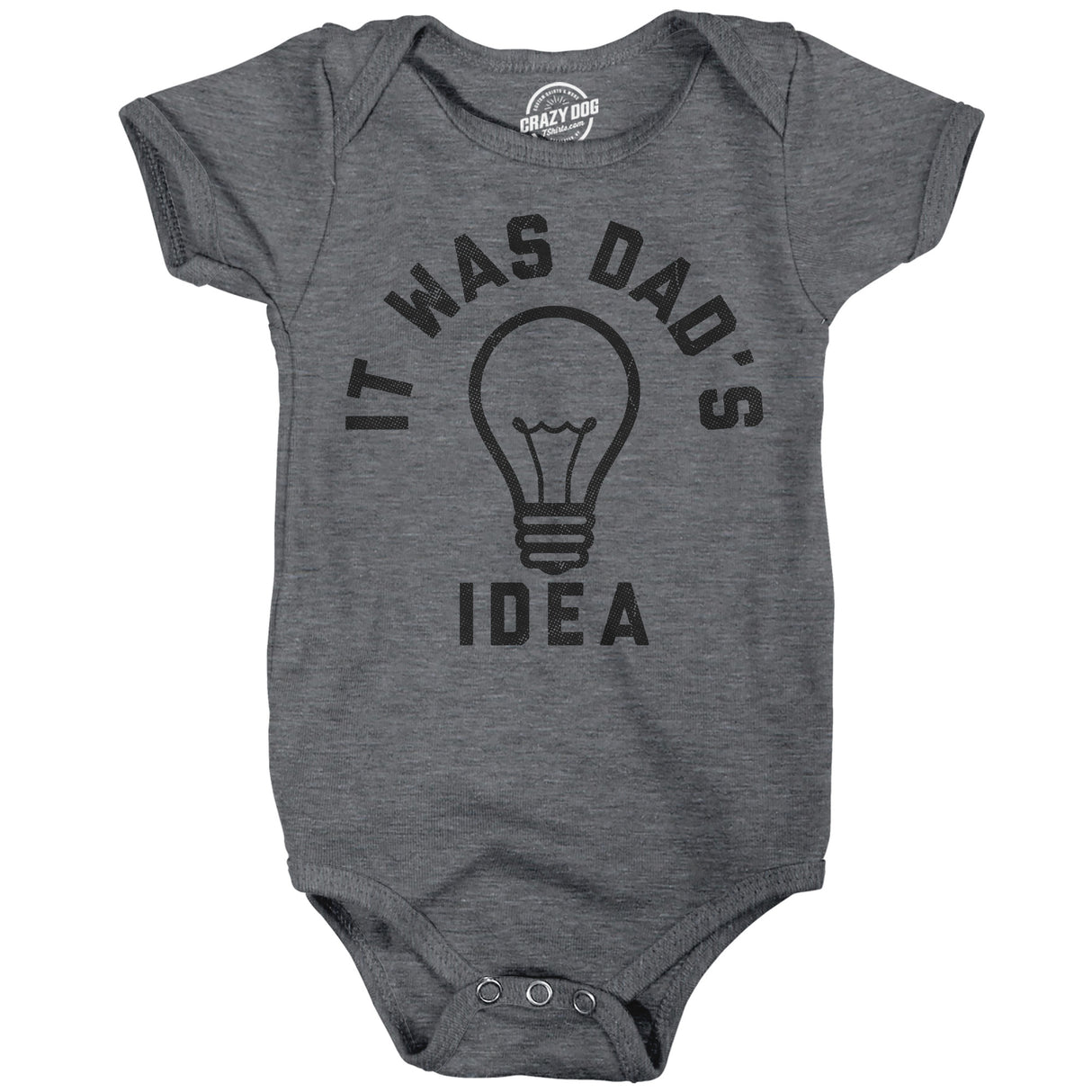 It Was Dads Idea Baby Bodysuit Funny Sarcastic Graphic Novelty Jumper for Infants