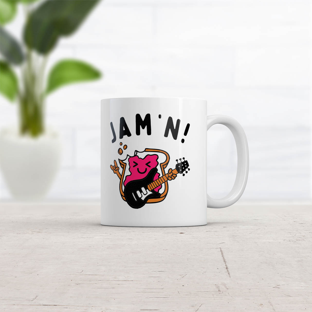 Jam'n Mug Funny Sarcastic Rock and Roll Graphic Novelty Coffee Cup-11oz