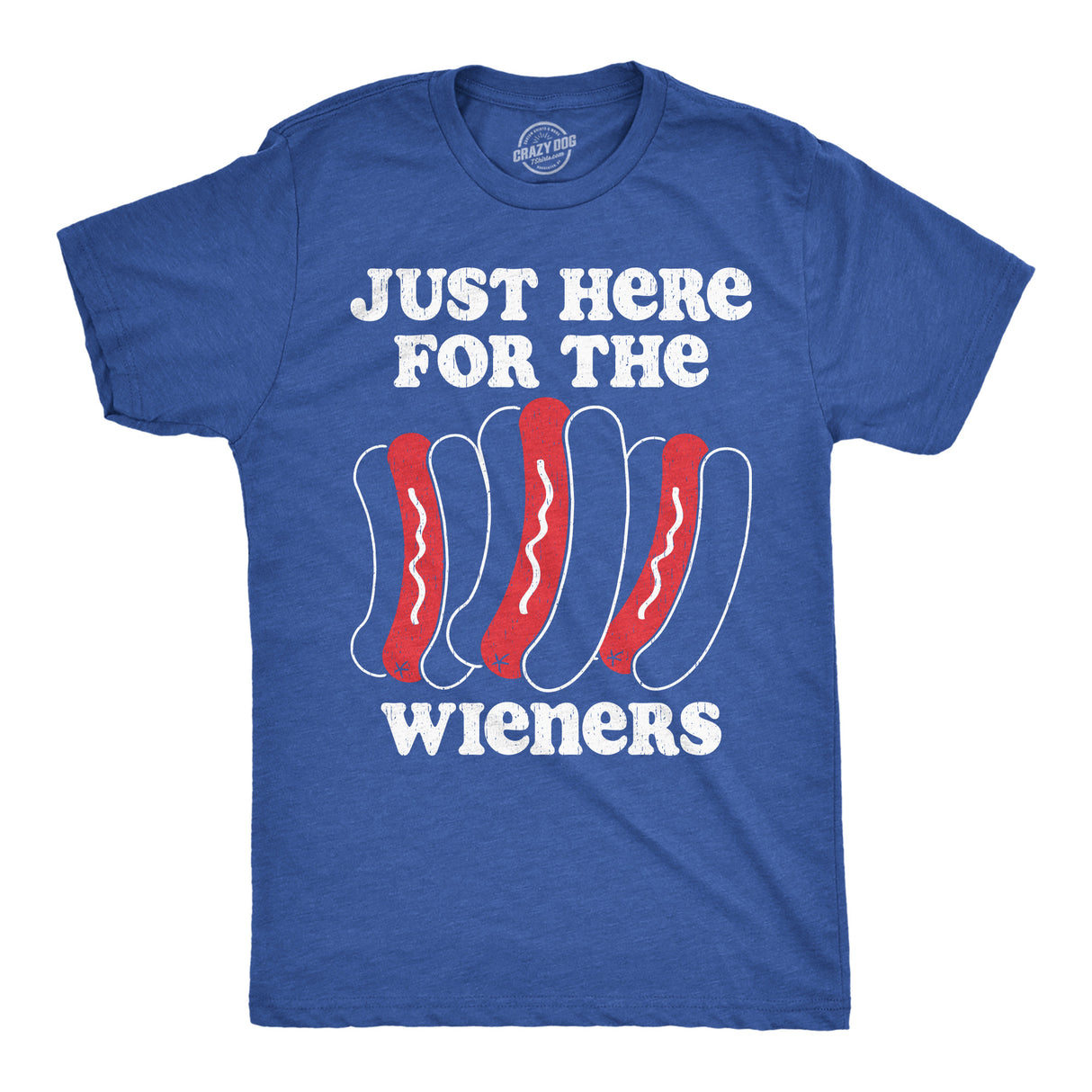 Mens Funny T Shirts Just Here for The Wieners Sarcastic Cookout Graphic Novelty Tee for Men