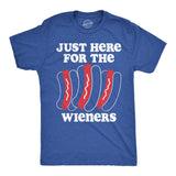 Mens Funny T Shirts Just Here for The Wieners Sarcastic Cookout Graphic Novelty Tee for Men