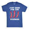 Mens Funny T Shirts Just Here for The Wieners Sarcastic Cookout Graphic Novelty Tee for Men