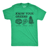 Mens Funny T Shirts Know Your Greens Sarcastic 420 Graphic Novelty Food Tee for Men