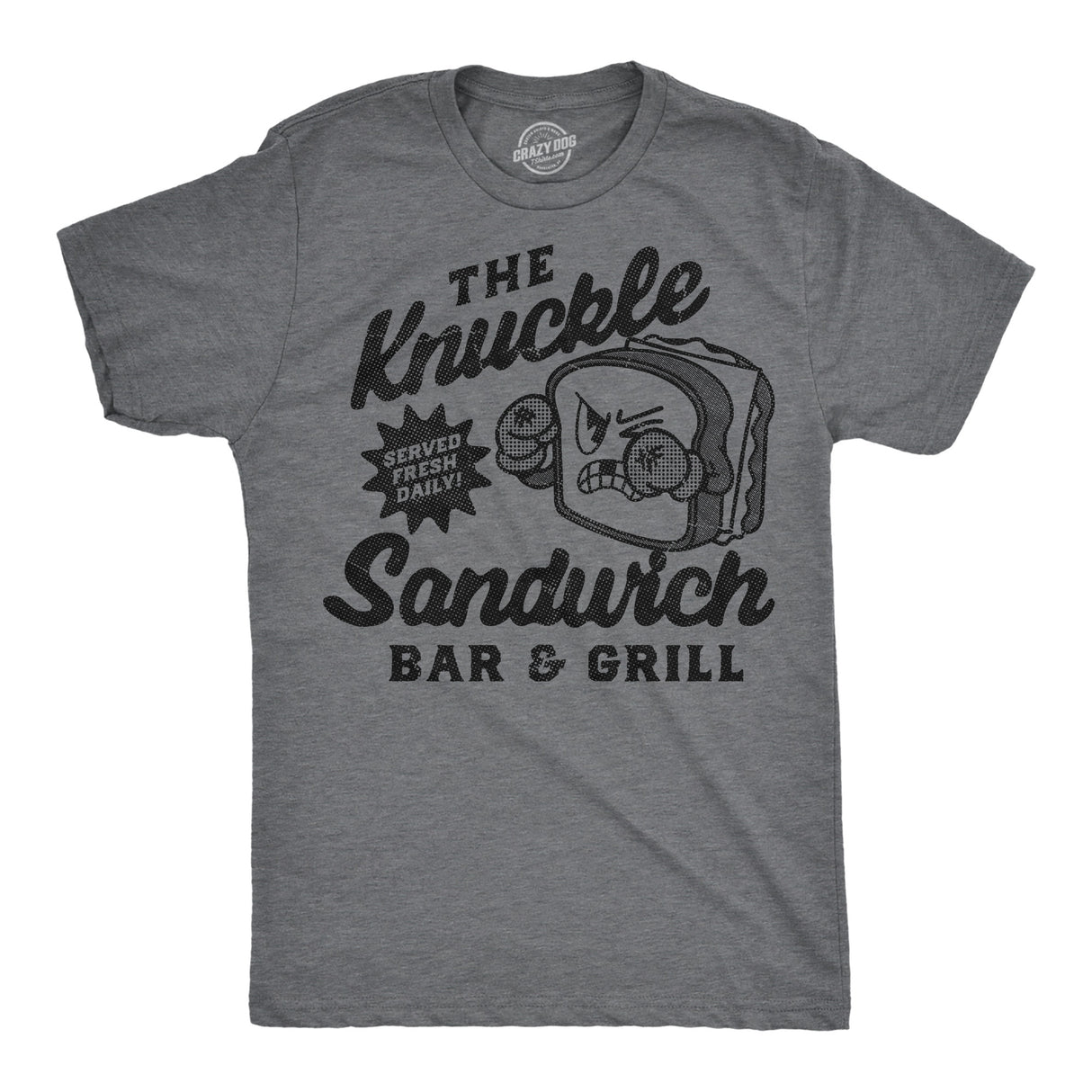 Mens Funny T Shirts The Knuckle Sandwich Bar and Grill Sarcastic Graphic Novelty Tee for Men