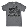 Mens Funny T Shirts The Knuckle Sandwich Bar and Grill Sarcastic Graphic Novelty Tee for Men