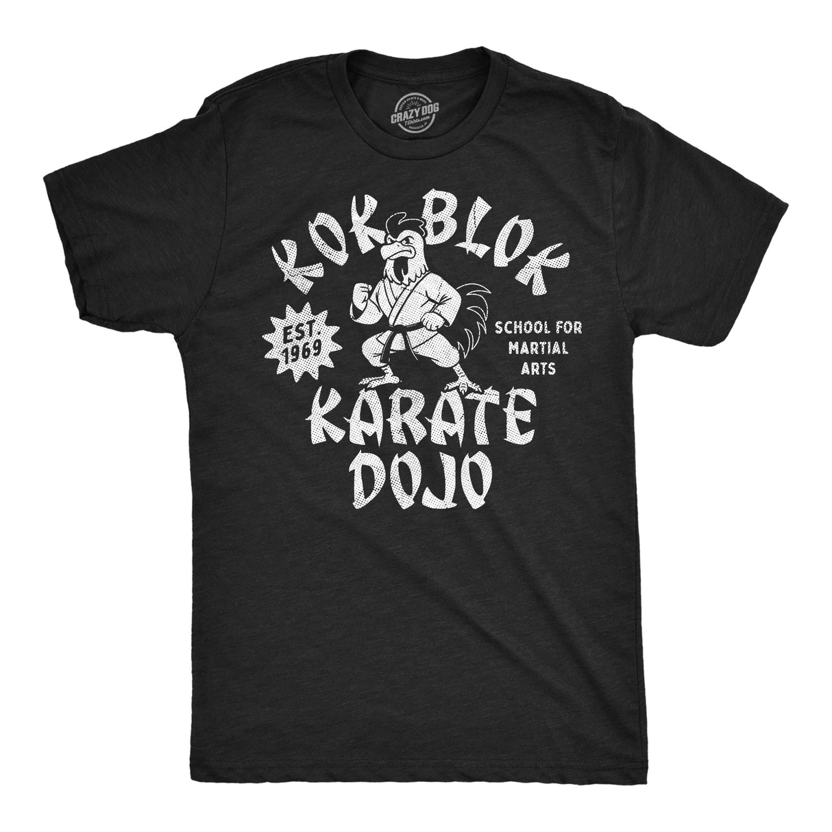 Mens Funny T Shirts Kok Blok Karate Dojo Sarcastic Graphic Novelty Tee for Men