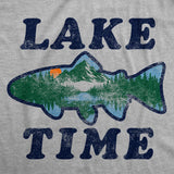 Mens Funny T Shirts Lake Time Sarcastic Vacation Graphic Novelty Tee For Men