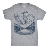 Mens Funny T Shirts Lake Titicaca Sarcastic Nature Graphic Novelty Tee for Men