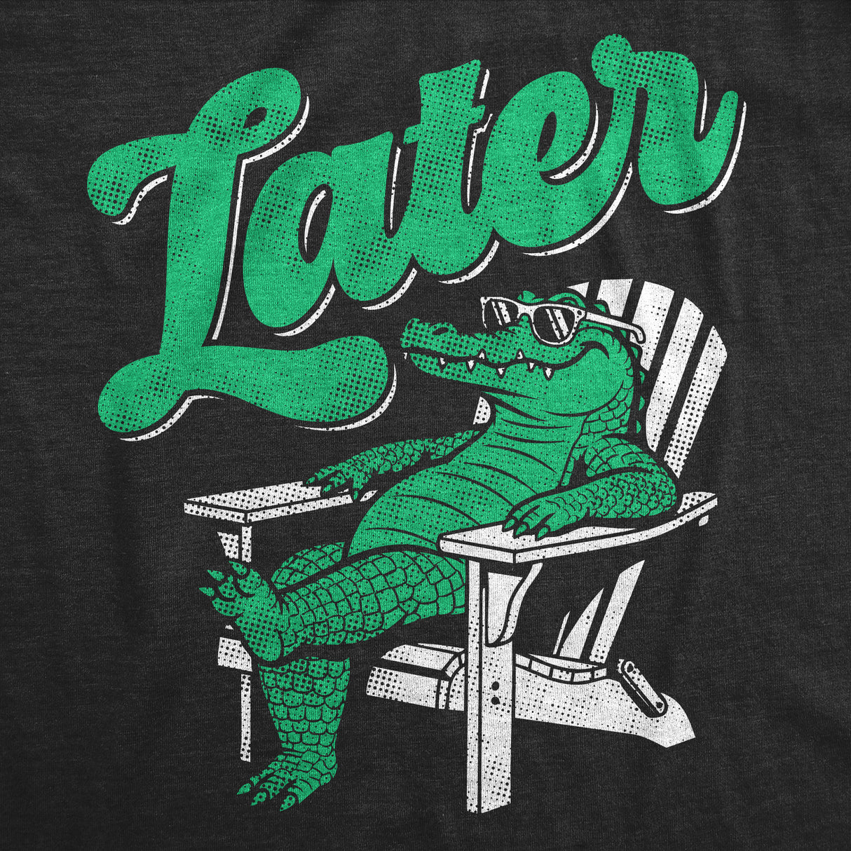 Mens Funny T Shirts Later Gator Relaxing Sarcastic Alligator Graphic Novelty Tee for Men