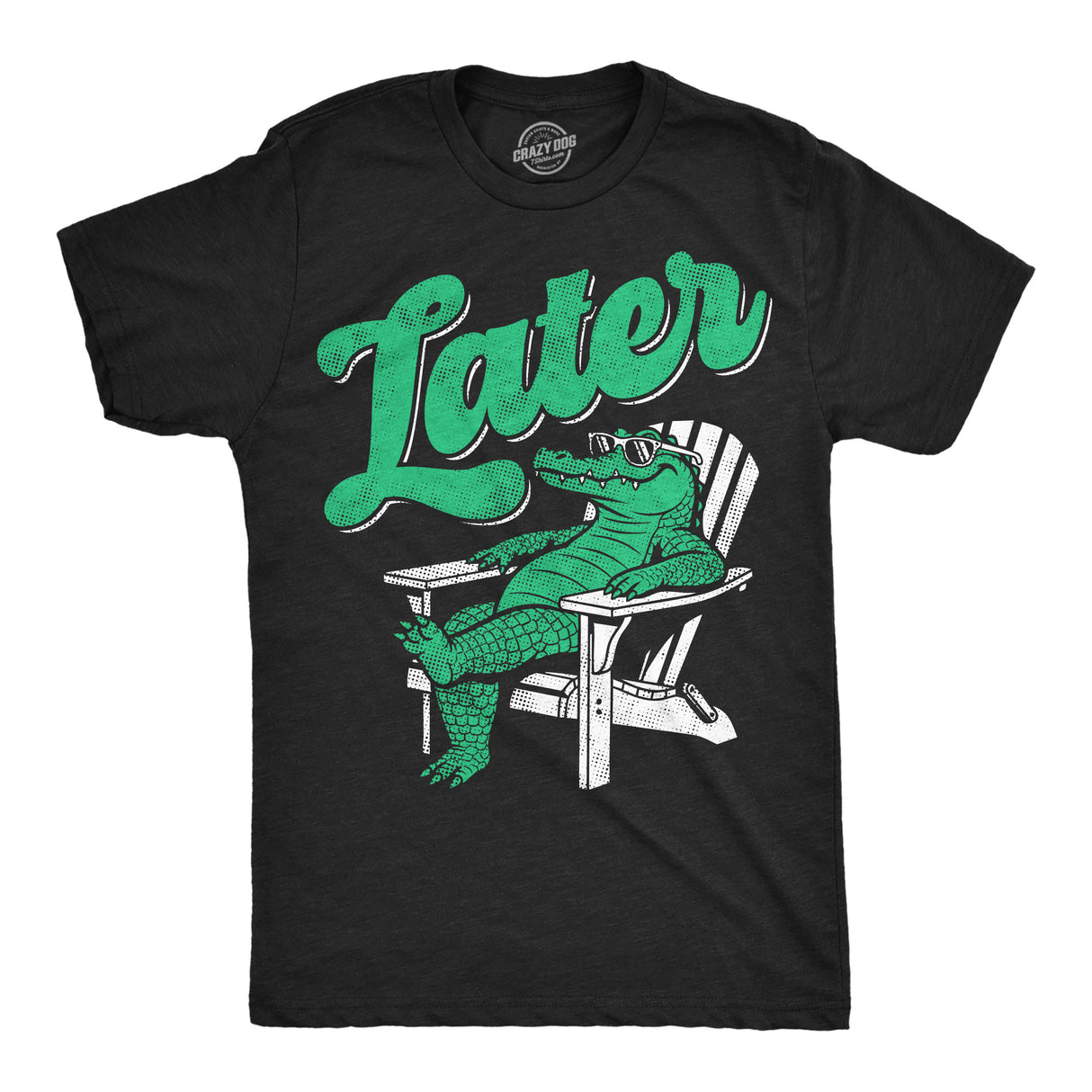 Mens Funny T Shirts Later Gator Relaxing Sarcastic Alligator Graphic Novelty Tee for Men