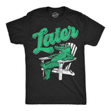 Mens Funny T Shirts Later Gator Relaxing Sarcastic Alligator Graphic Novelty Tee for Men