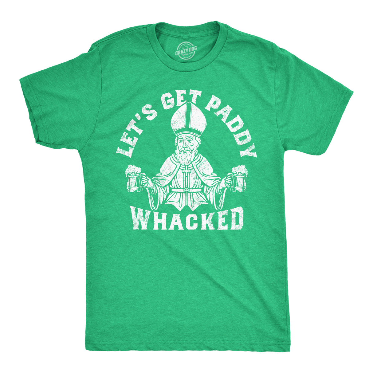 Mens Funny T Shirts Lets Get Paddy Whacked Sarcastic St Patricks Day Novelty Tee for Men