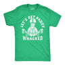 Mens Funny T Shirts Lets Get Paddy Whacked Sarcastic St Patricks Day Novelty Tee for Men